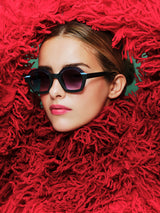 DALIA - Tricolor Rubber Black / Blue / Klein