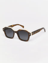 CAROLE - Acetate Stripe Brown/Beige topline