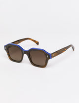 CAROLE - Acetate Stripe Brown/Blue topline