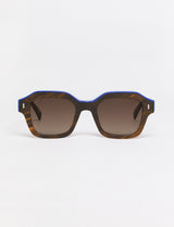 CAROLE - Acetate Stripe Brown/Blue topline