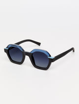 DALIA - Tricolor Rubber Black / Blue / Klein