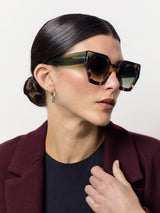 HEXAGON I - Bicolor Green Tortoise / Shiny Green