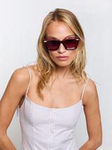 MALI - Shiny Tricolor Red/Pink/Beige