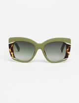 GINEVRA - Rubber Bicolour Olive Green / Green Tortoise
