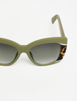 GINEVRA - Rubber Bicolour Olive Green / Green Tortoise