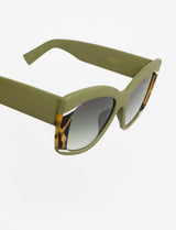 GINEVRA - Rubber Bicolour Olive Green / Green Tortoise