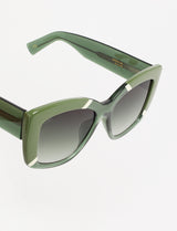 GINEVRA - Bicolour Shiny Green/Olive Green with Green