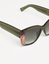 GINEVRA - Bicolour Shiny Green/Pink