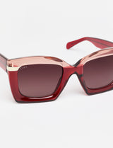 MALI - Shiny Tricolor Red/Pink/Beige