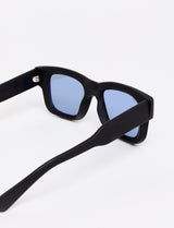 NICO - Rubber Black / Blue Lenses
