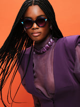 KORA - Tricolor Shiny Blue / Klein / Beige