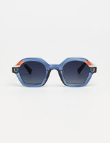 DALIA - Tricolor shiny Blue / Orange / Beige