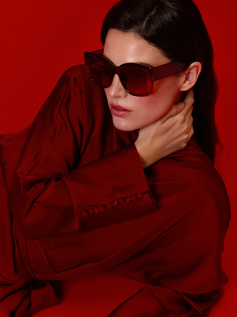 GINEVRA - Shiny Bicolour Red/Pink