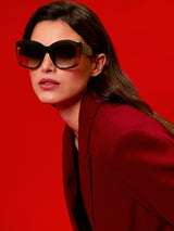 GINEVRA - Bicolour Shiny Green/Pink