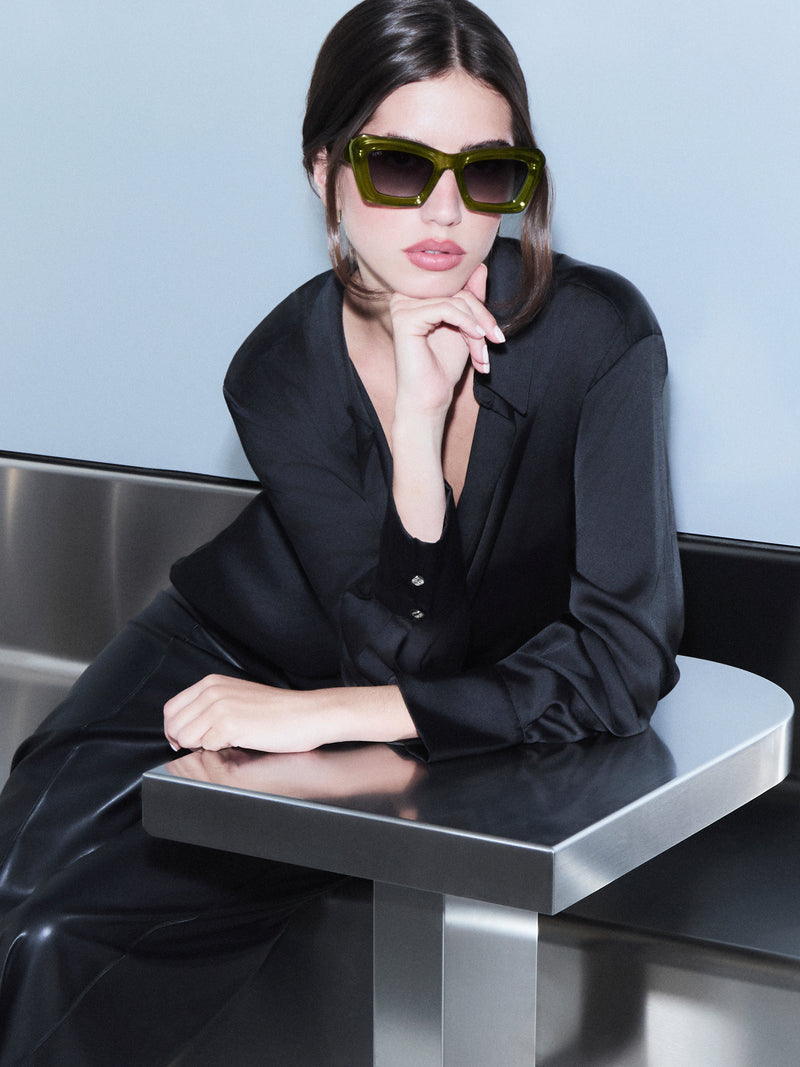 FILIPPA - Shiny Olive Green