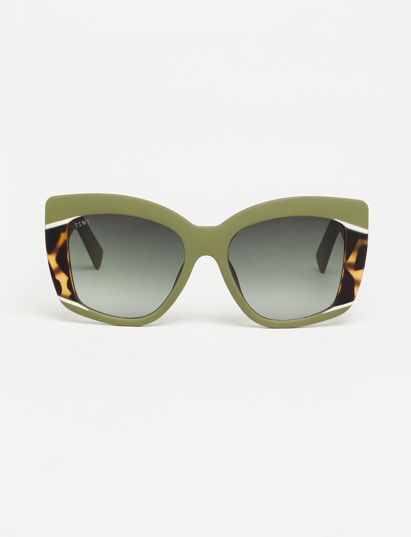 GINEVRA - Rubber Bicolour Olive Green / Green Tortoise