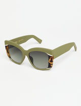 GINEVRA - Rubber Bicolour Olive Green / Green Tortoise