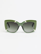 GINEVRA - Bicolour Shiny Green/Olive Green with Green