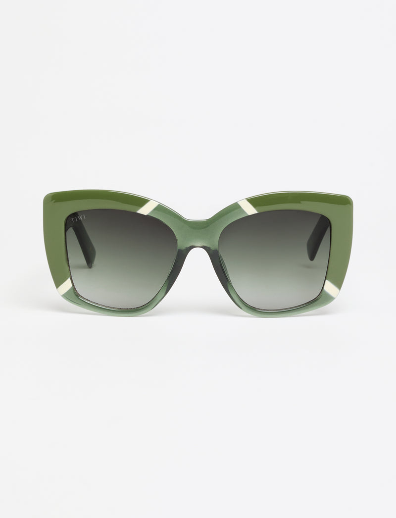 GINEVRA - Bicolour Shiny Green/Olive Green with Green