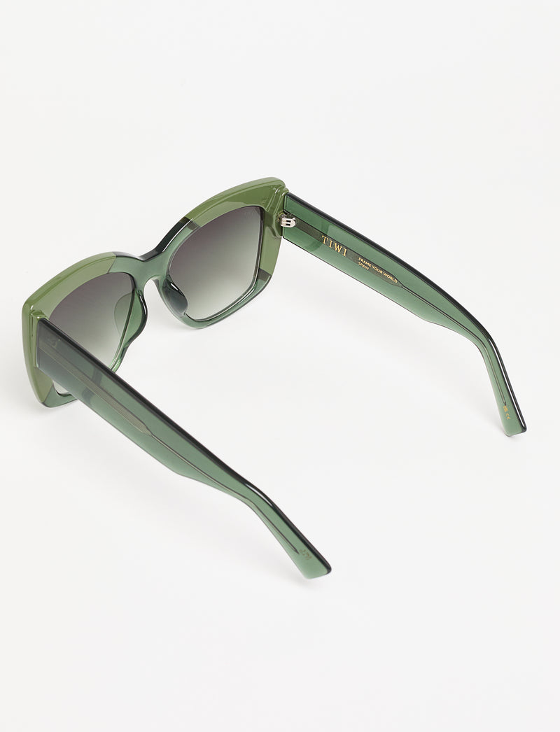 GINEVRA - Bicolour Shiny Green/Olive Green with Green