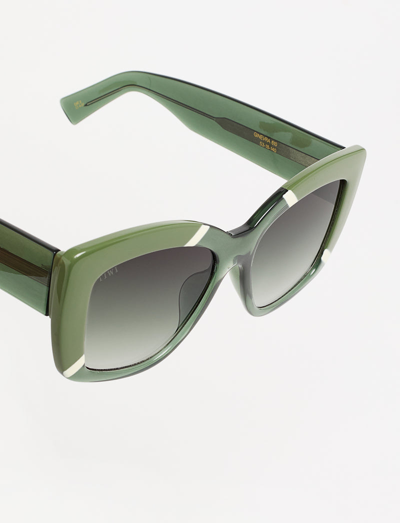 GINEVRA - Bicolour Shiny Green/Olive Green with Green