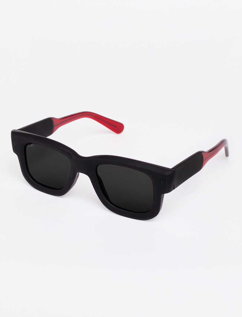 NICO - Rubber Black / Red Temples