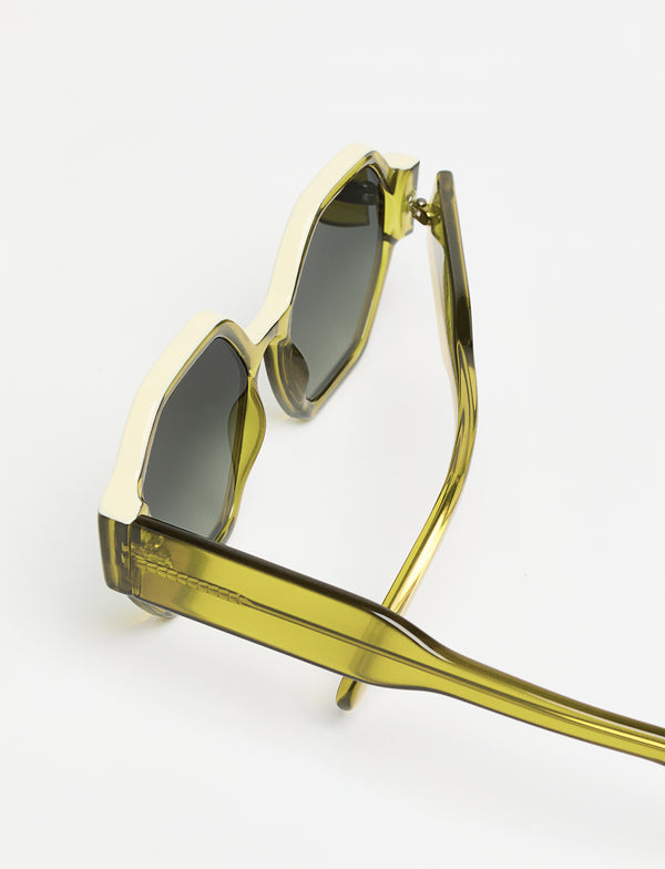 VALETTE - Shiny Olive Green/Beige Topline